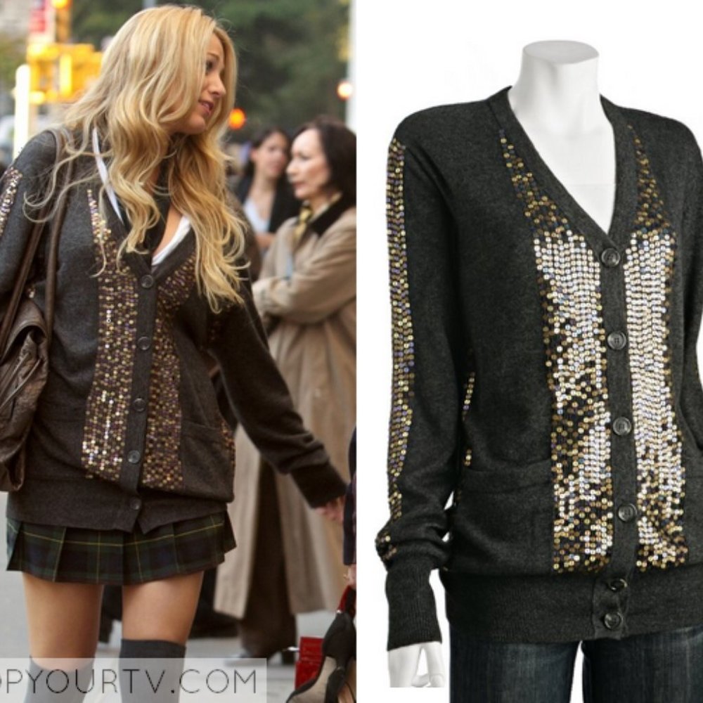 Nanette Lepore Sequin Cardigan Gossip Girl
